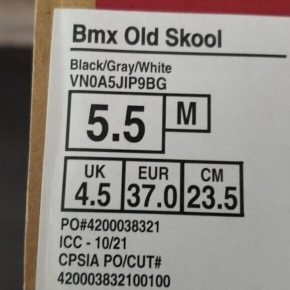 New Vans BMX Old Skool‎ Skateboarding Sneakers Black Casual Streetwear Grunge - Picture 10 of 10